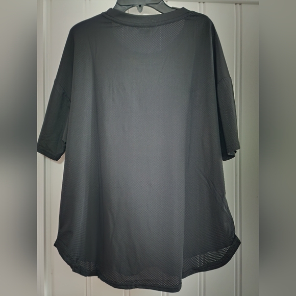 BeBe Sportswear activity shirt shortsleeved top logo style women size large new - Picture 2 of 3